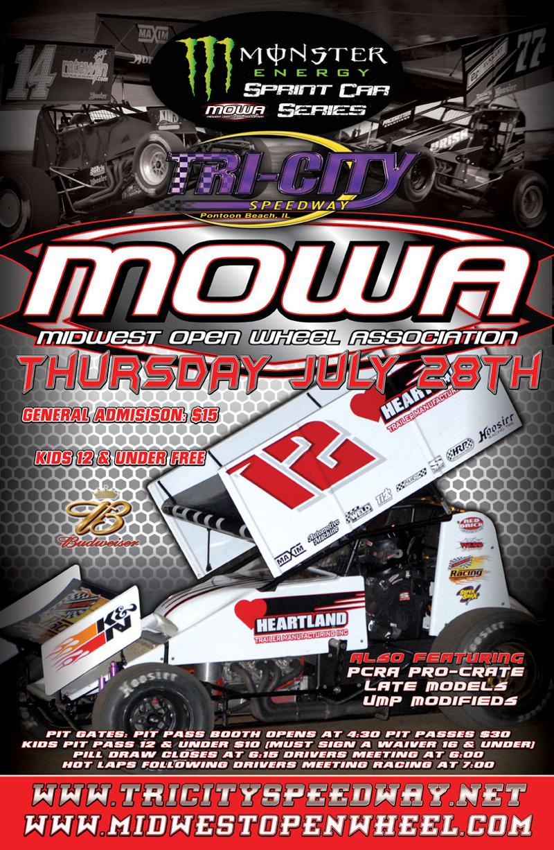 MOWA 410 Winged Sprint Car Poster