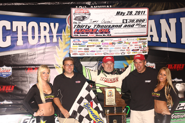Jimmy Owens in Victory Lane