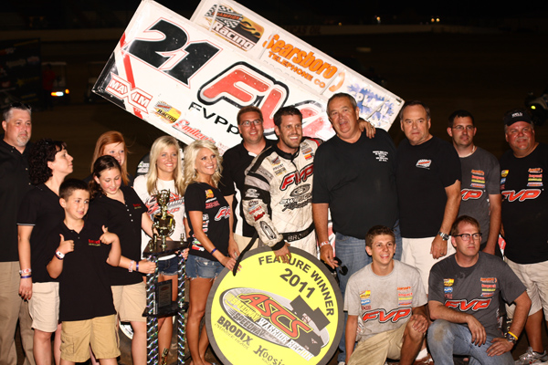 Brian Brown and Crew in Victory Lane